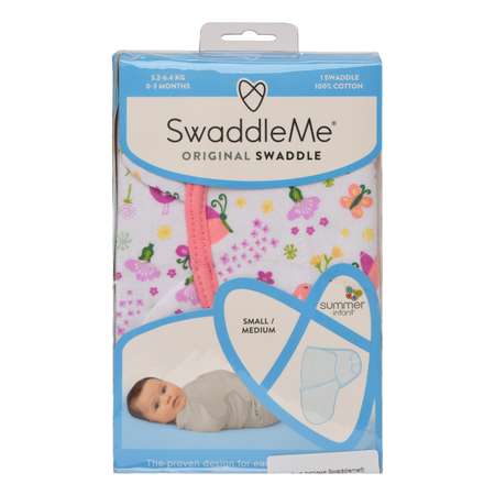 Конверт Summer Infant SwaddleMe Бабочки Цветочки S/M