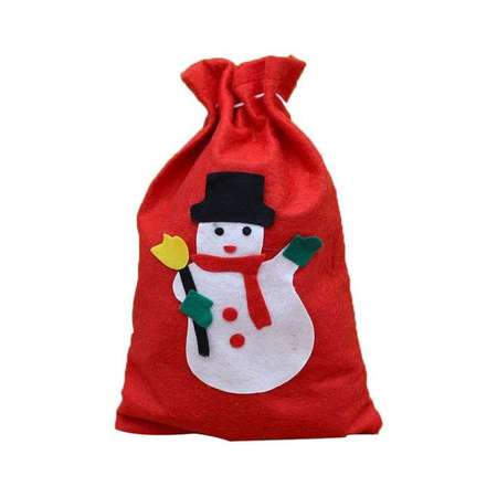 Мешок Uniglodis Новогодний для подарков 40х60 см Снеговик