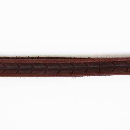 Поводок Пижон кожаный тисненый однослойный 1.4 м х 0.8 см коричневый