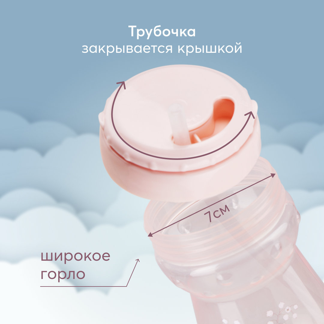 Поильник Happy Baby для кормления с трубочкой 360 мл - фото 3