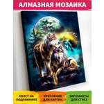 Алмазная мозаика Art on Canvas Лунная ночь холст на подрамнике 40х50 см