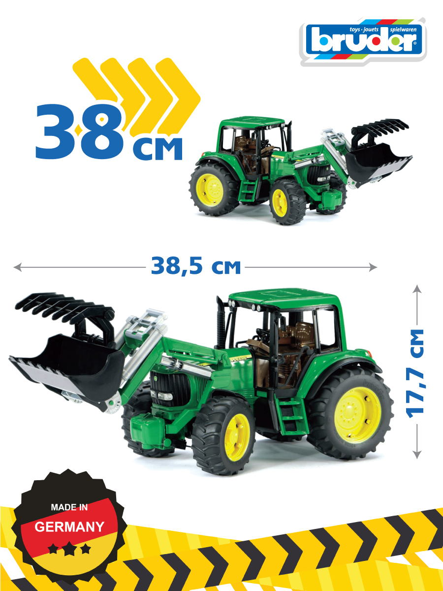 Трактор Bruder John Deere 1:16 02-052 - фото 2