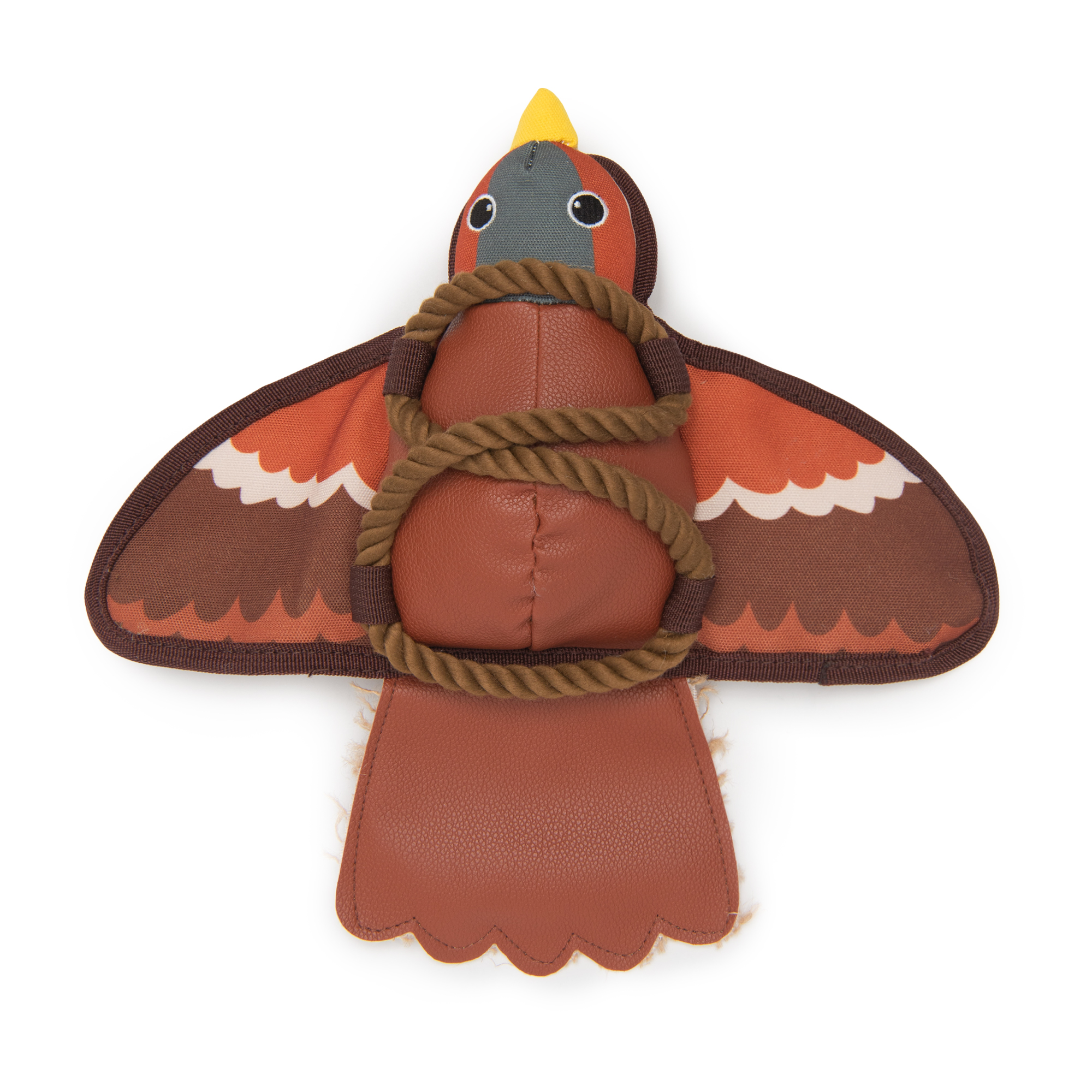 Игрушка для собак Barbaks Голубка Клавдия из кожи с канатиком 32*31см - фото 2