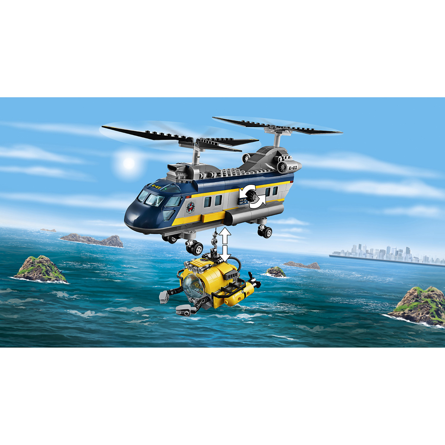 Конструктор LEGO City Deep Sea Explorers Вертолет исследователей моря (60093) - фото 7