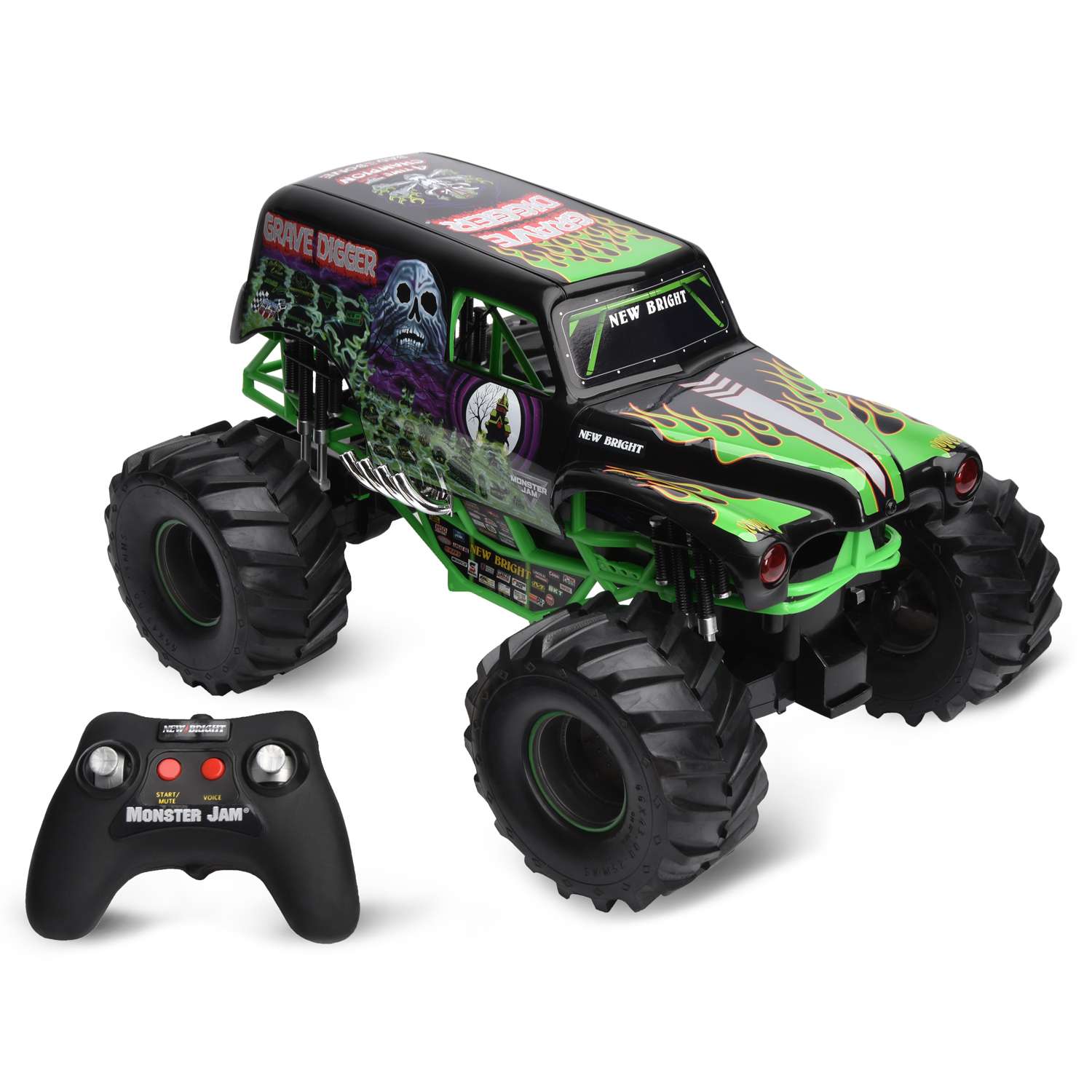 Машина р/у New Bright Monster Jam GRAVE DIGGER 1:10 - фото 1