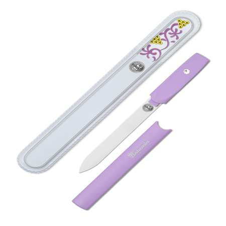 Пилки для ногтей BOHEMIA Czech Glass Nail Files набор 2 шт сиреневый