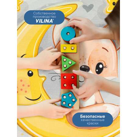 Коврик игровой для детей VILINA \"Забава\" диам. 80 см Лисичка на луне
