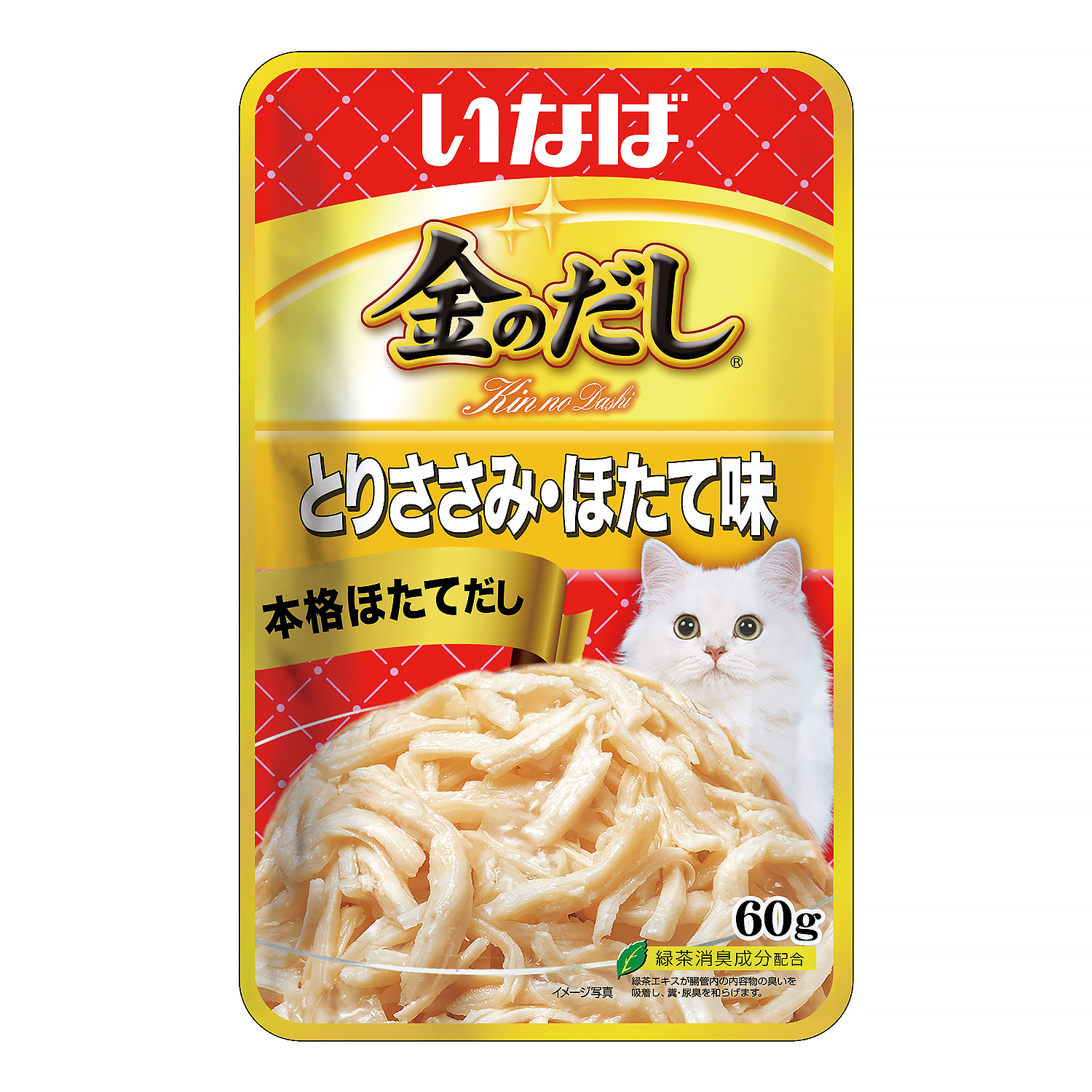 Корм для кошек Inaba 60г Kinnodashi куриное филе со вкусом морского гребешка - фото 1