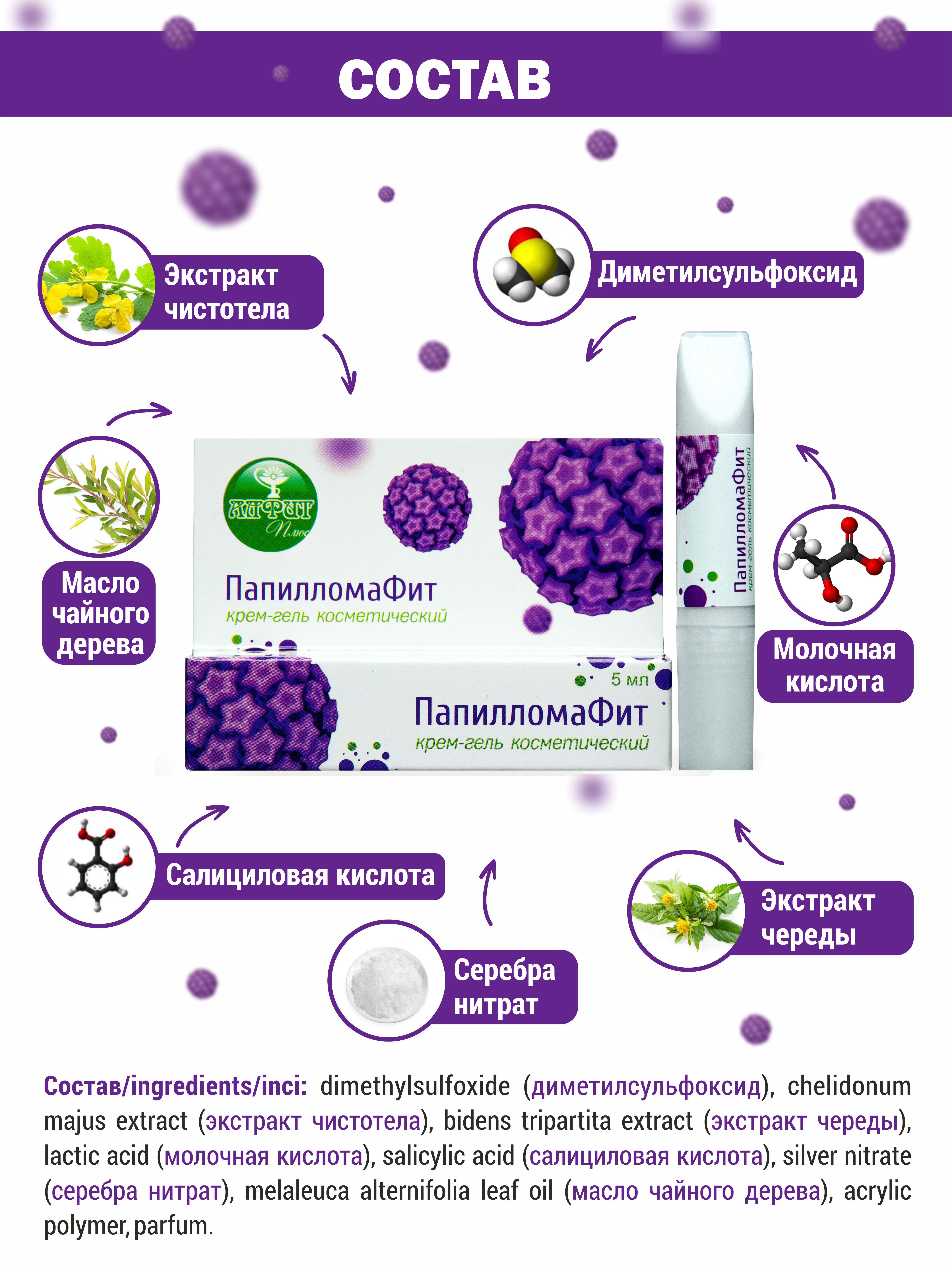 Крем-гель ПапилломаФит Алфит Плюс от папиллом и бородавок - фото 5