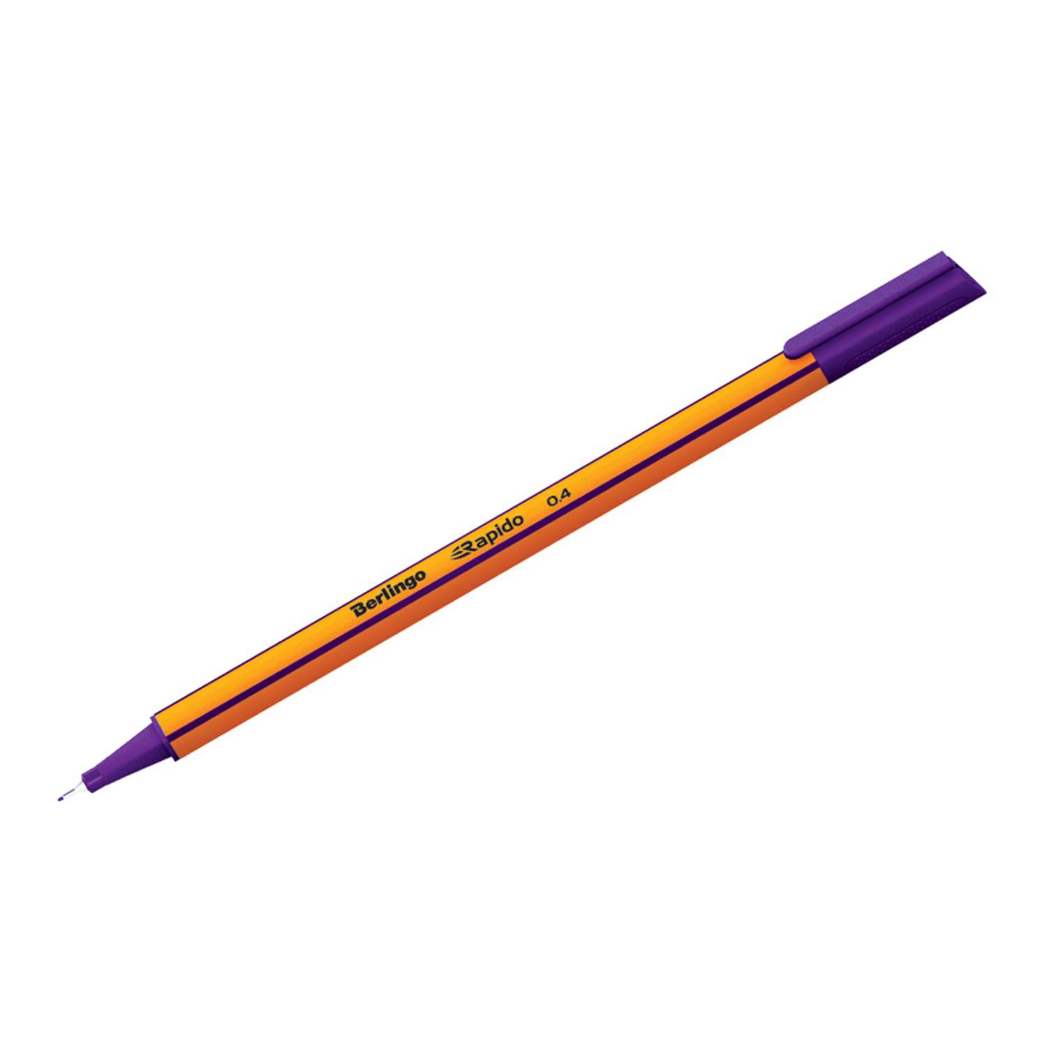 Ручка капиллярная Berlingo Rapido фиолетовая 04мм трехгранная набор 12 шт - фото 1