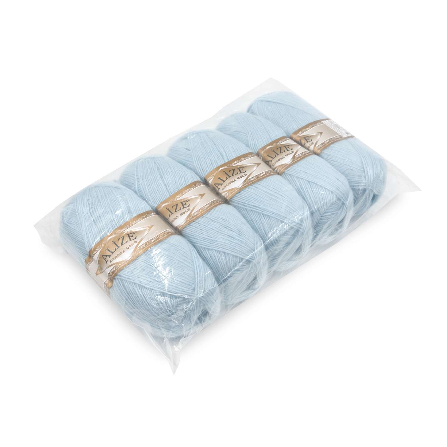 Пряжа Alize мягкая теплая для шарфов кардиганов Angora Gold 100 гр 550 м 5 мотков 514 голубой лед - фото 8