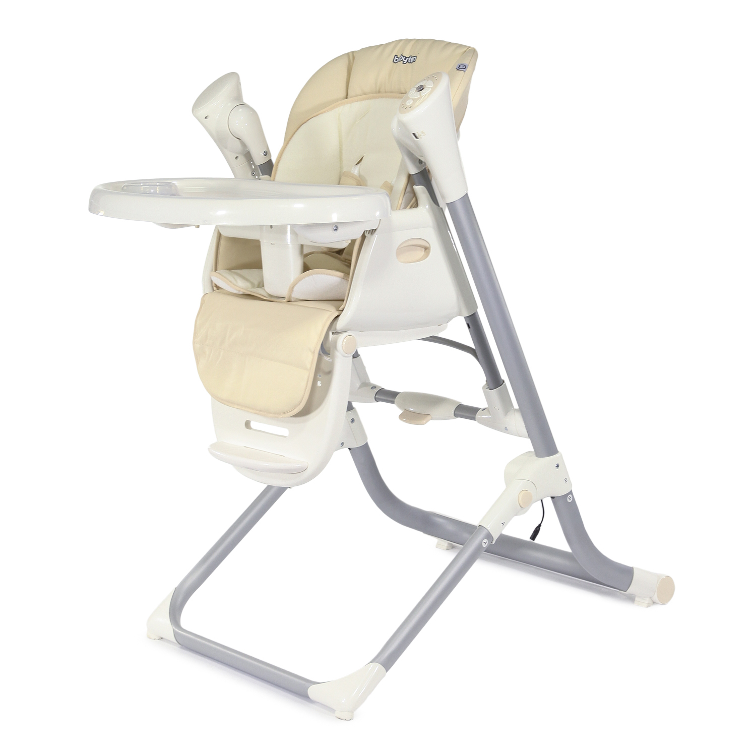 Стульчик-качели Babyton 2в1 с пультом Д/У Beige купить по цене 9369 ₽ в  интернет-магазине Детский мир