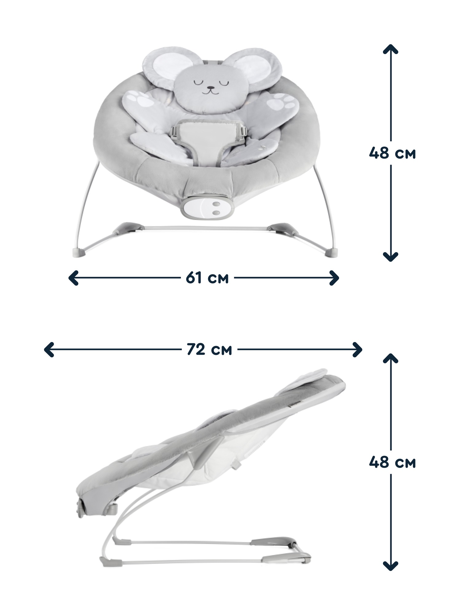 Шезлонг-баунсер Junion Micey с первых дней жизни - фото 3