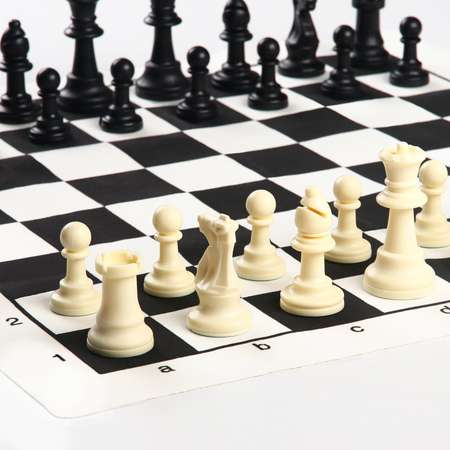 Шахматы Sima-Land в пакете фигуры пешка h 4 5 см ферзь h 7 5 см поле 50х50 см