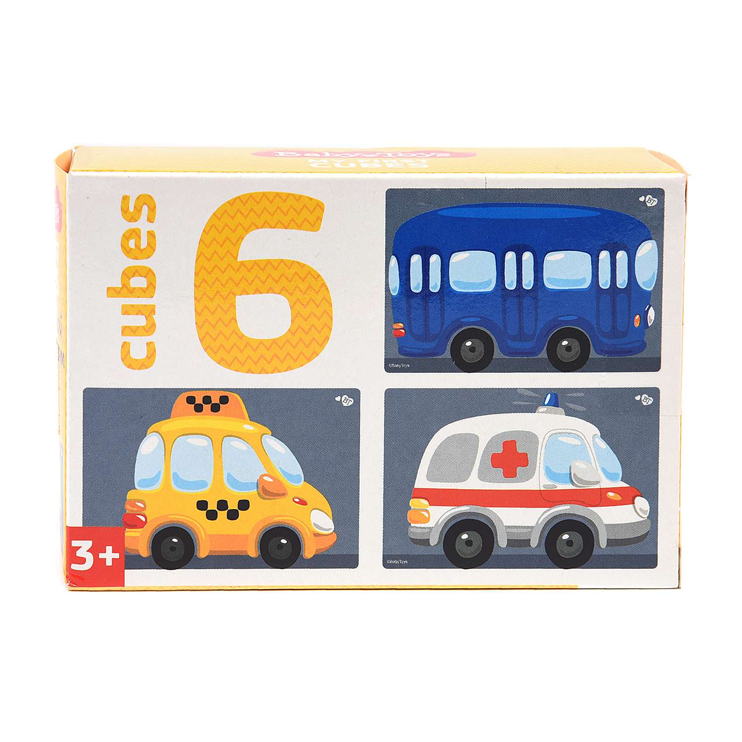 Кубики Десятое королевство BabyToys Городской транспорт 6шт 3547 - фото 1