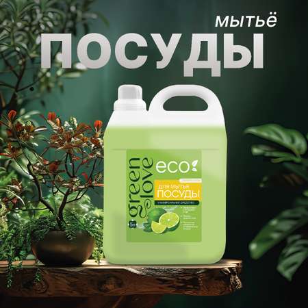 Средство для мытья посуды Green Love гель 5 литров