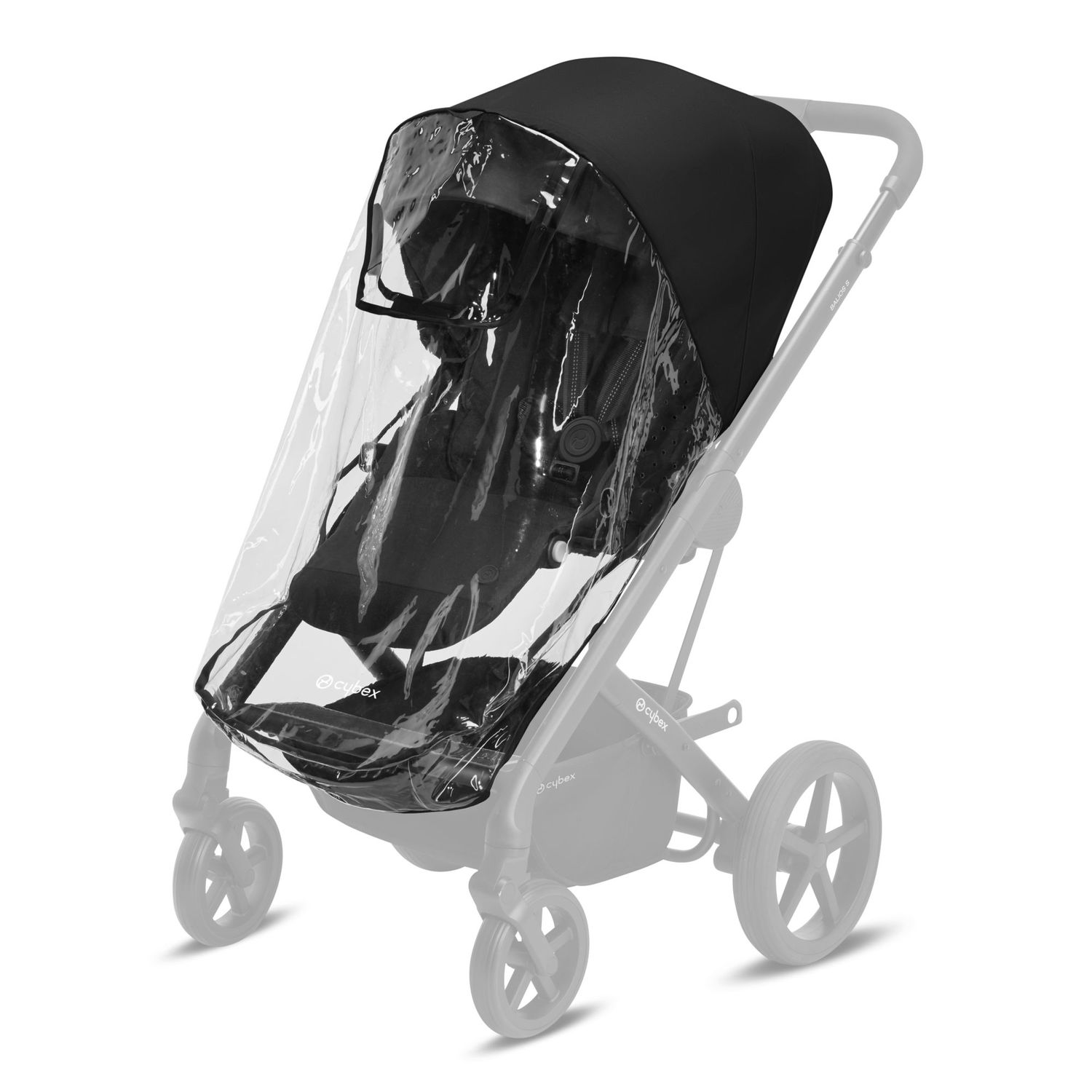 Коляска Cybex Balios S Lux SLV с дождевиком Deep Black - фото 9