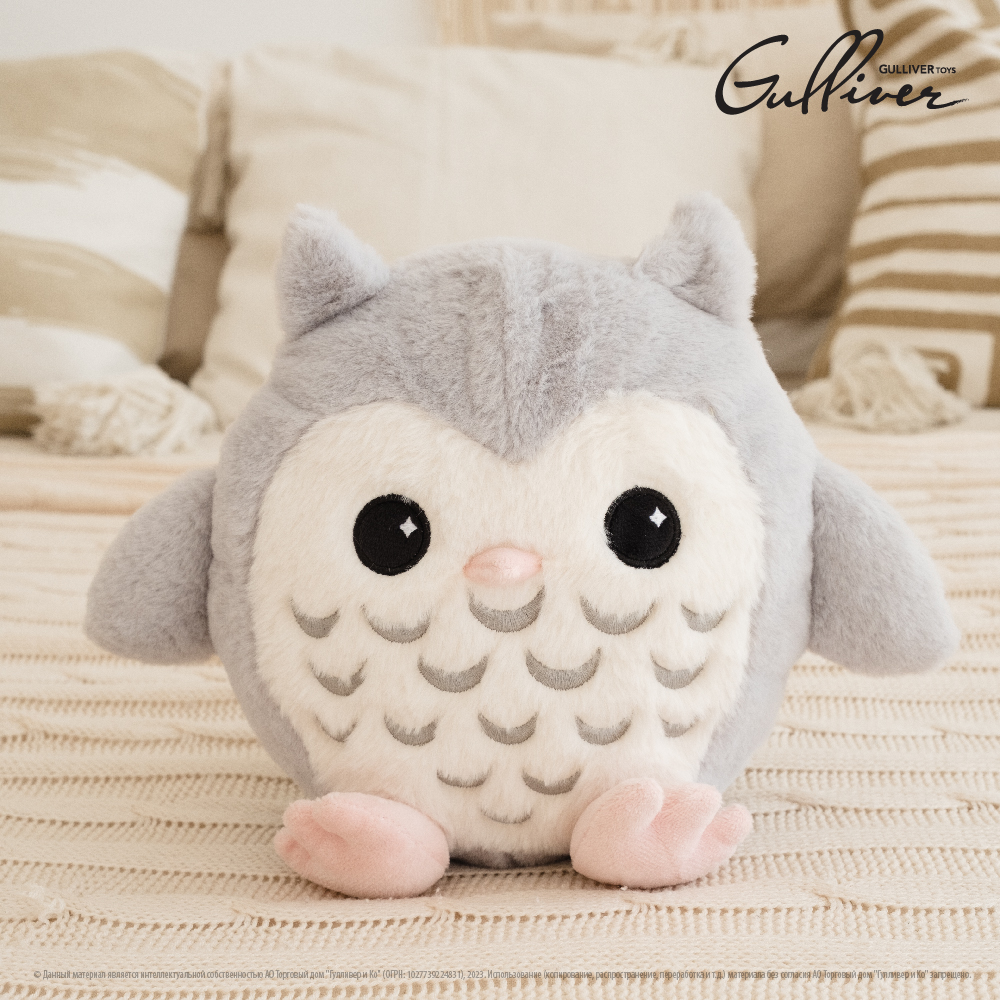 Игрушка мягкая Gulliver Toys Сова серая 23см 83-Mc-OWL-1 - фото 17