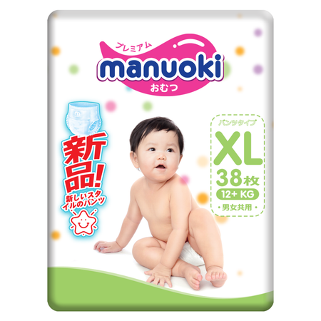 Подгузники-трусики Manuoki XL 12+ кг 38 шт JPM003