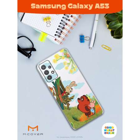 Силиконовый чехол Mcover для смартфона Samsung Galaxy A53 Союзмультфильм В гостях у Кролика