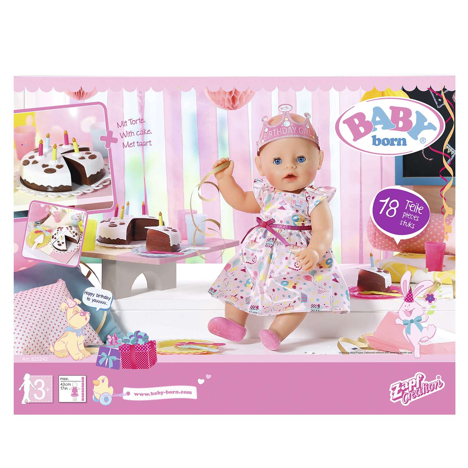 Набор для куклы Zapf Creation Baby born Для празднования Дня рождения 825-242 825-242 - фото 2