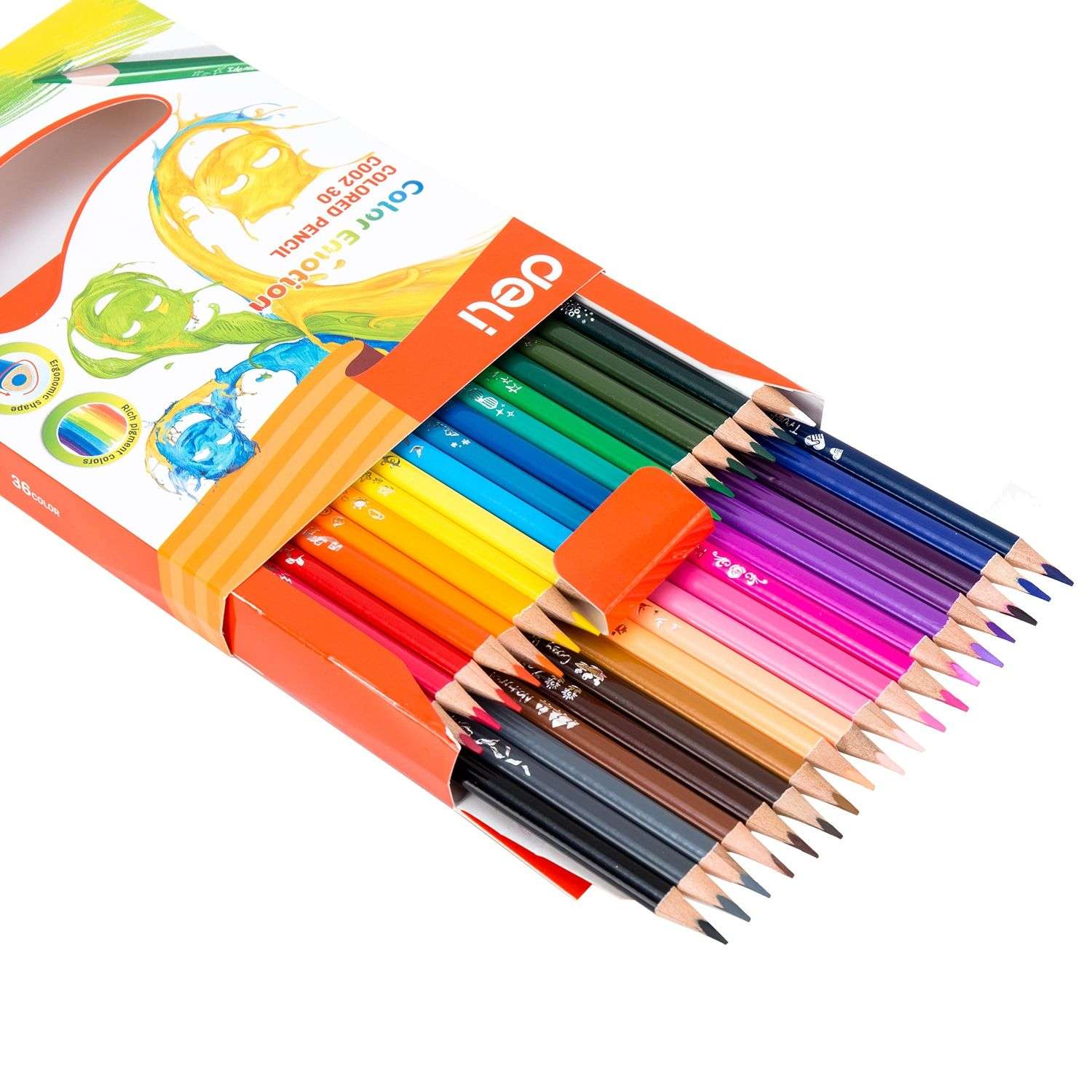 Карандаши цветные Deli Color Emotion 36цветов 459010 - фото 3