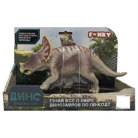 Фигурка Funky Toys Динозавр Трицератопс Серый-Красный FT2204116