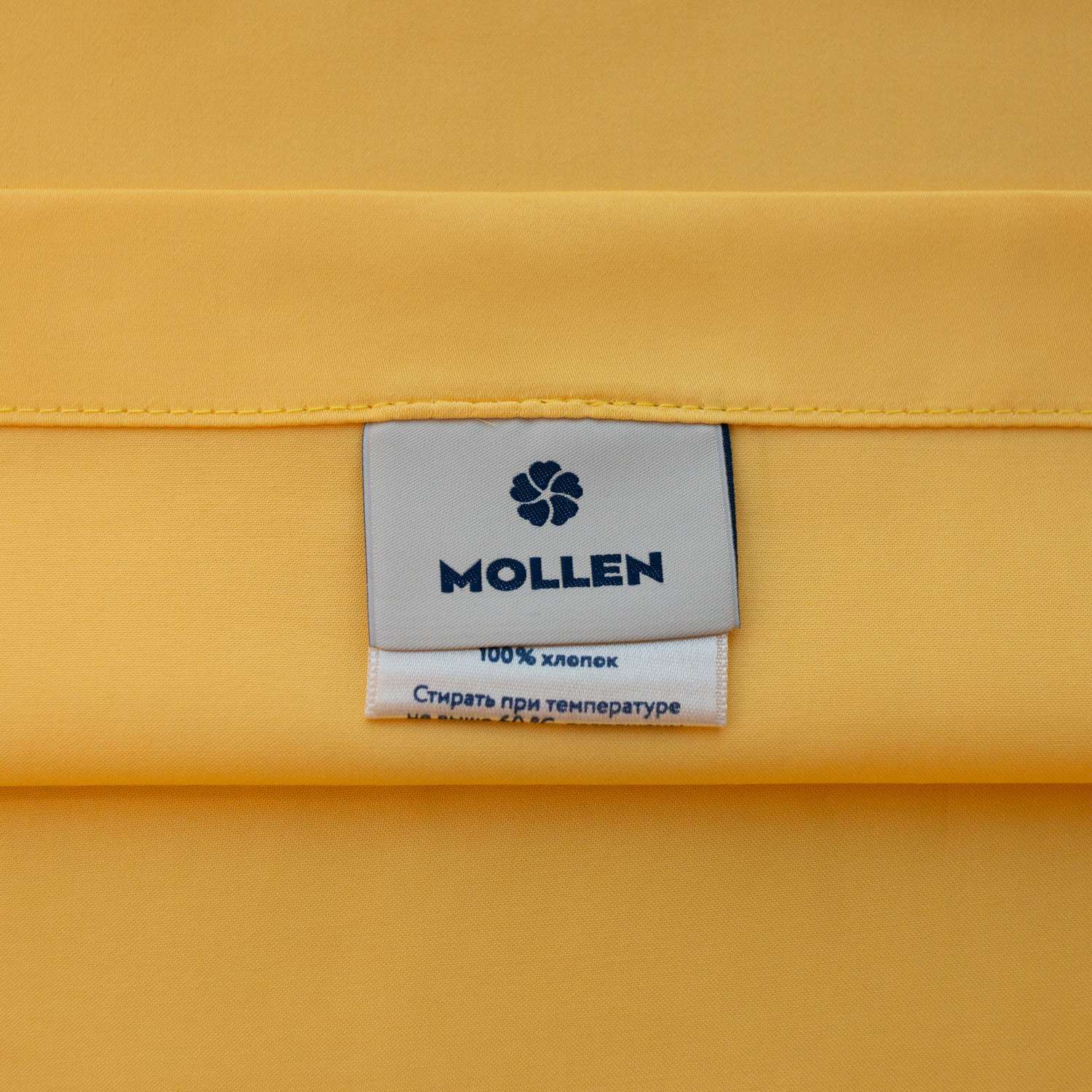 Простыня солнечно-желтая Mollen 180х200х35 - фото 2