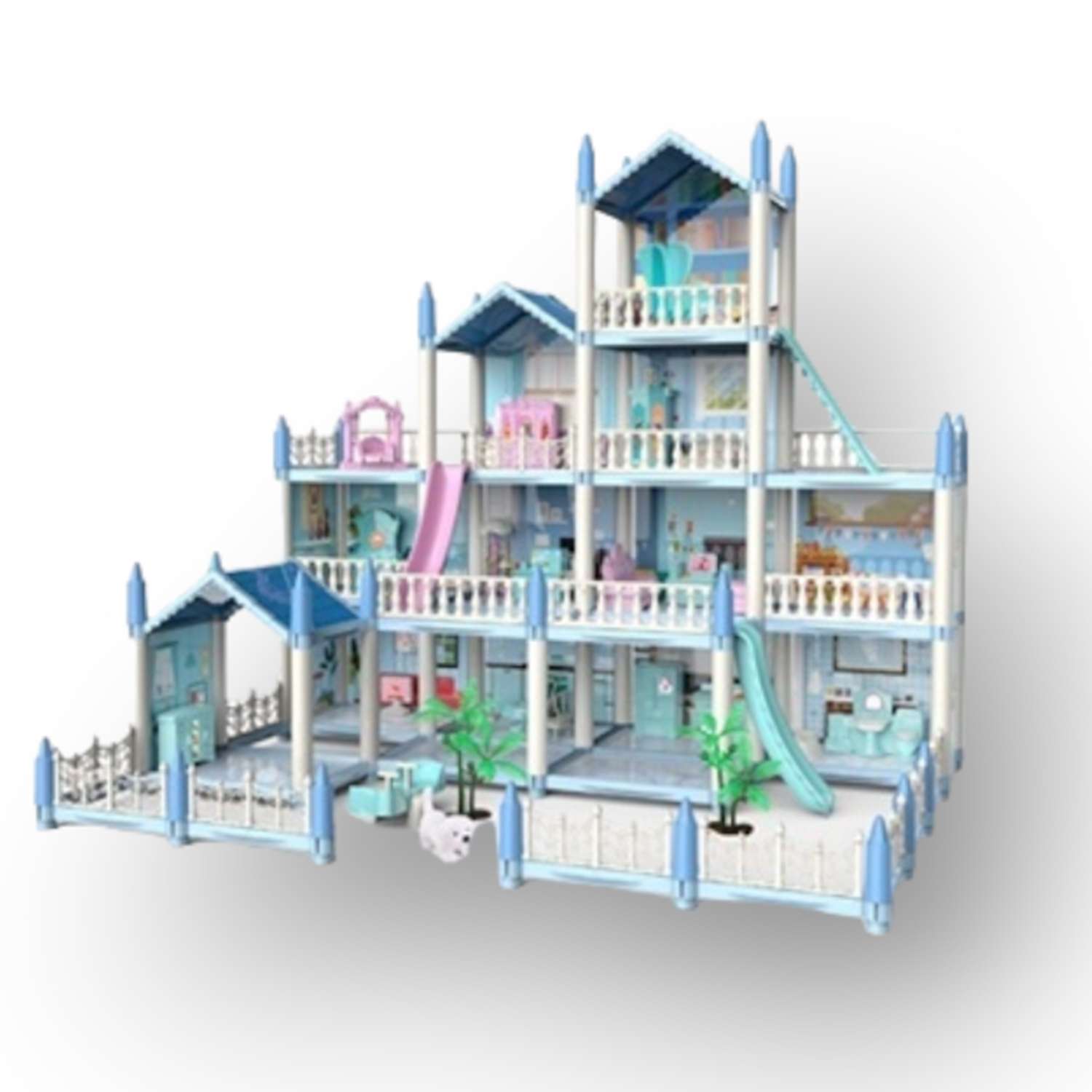 Кукольный дом SHARKTOYS для кукол четырехэтажный с мебелью и аксессуарами 11500021 - фото 2