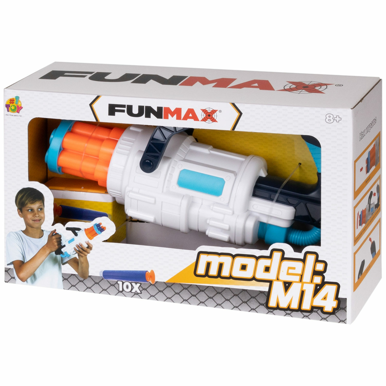 Фанмакс Бластер с мягкими пулями FunMax детский 10 пуль - фото 11