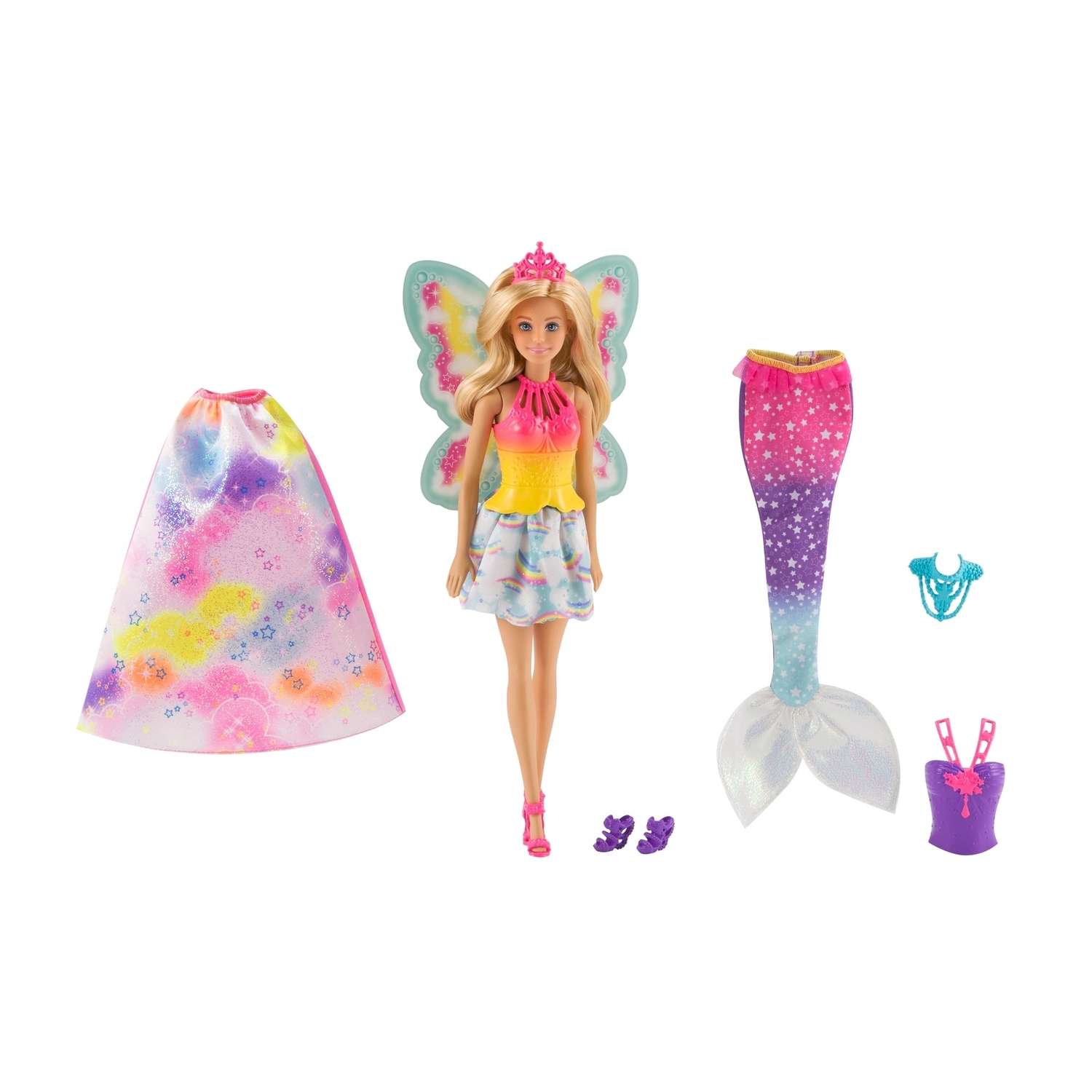 Кукла Barbie Сказочная принцесса фея русалка FJD08 FJD08 - фото 1