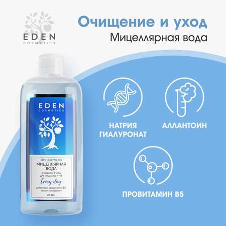 Мицелярная вода EDEN для снятия макияжа для всех типов кожи 250мл