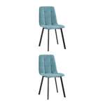 Комплект стульев Фабрикант 2 шт Oliver Square велюр пыльно-голубой
