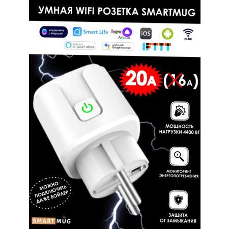 Умная беспроводная розетка SmartRules WiFi розетка 20А