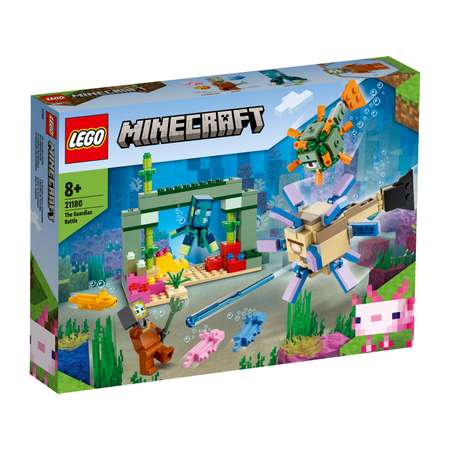 Конструктор детский LEGO Minecraft Битва со стражем 21180