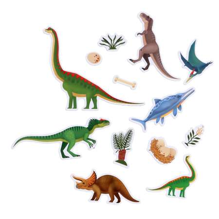 Магнитная книжка-игрушка Буква-ленд «В мире динозавров»
