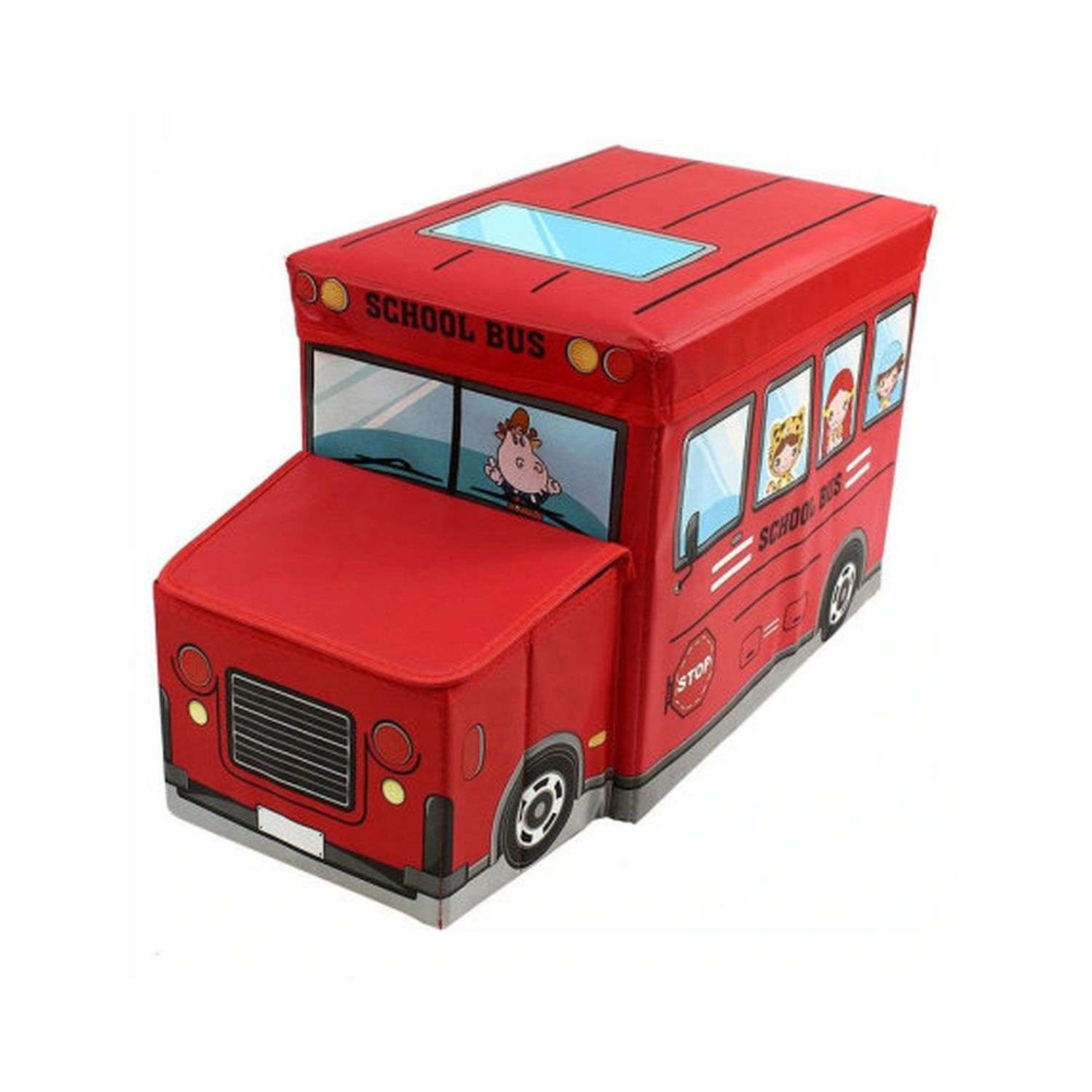 Короб для хранения игрушек Uniglodis автобус красный - фото 2