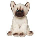 Игрушка мягкая Abtoys Домашние любимцы Кошечка сиамская 15 см, премиум