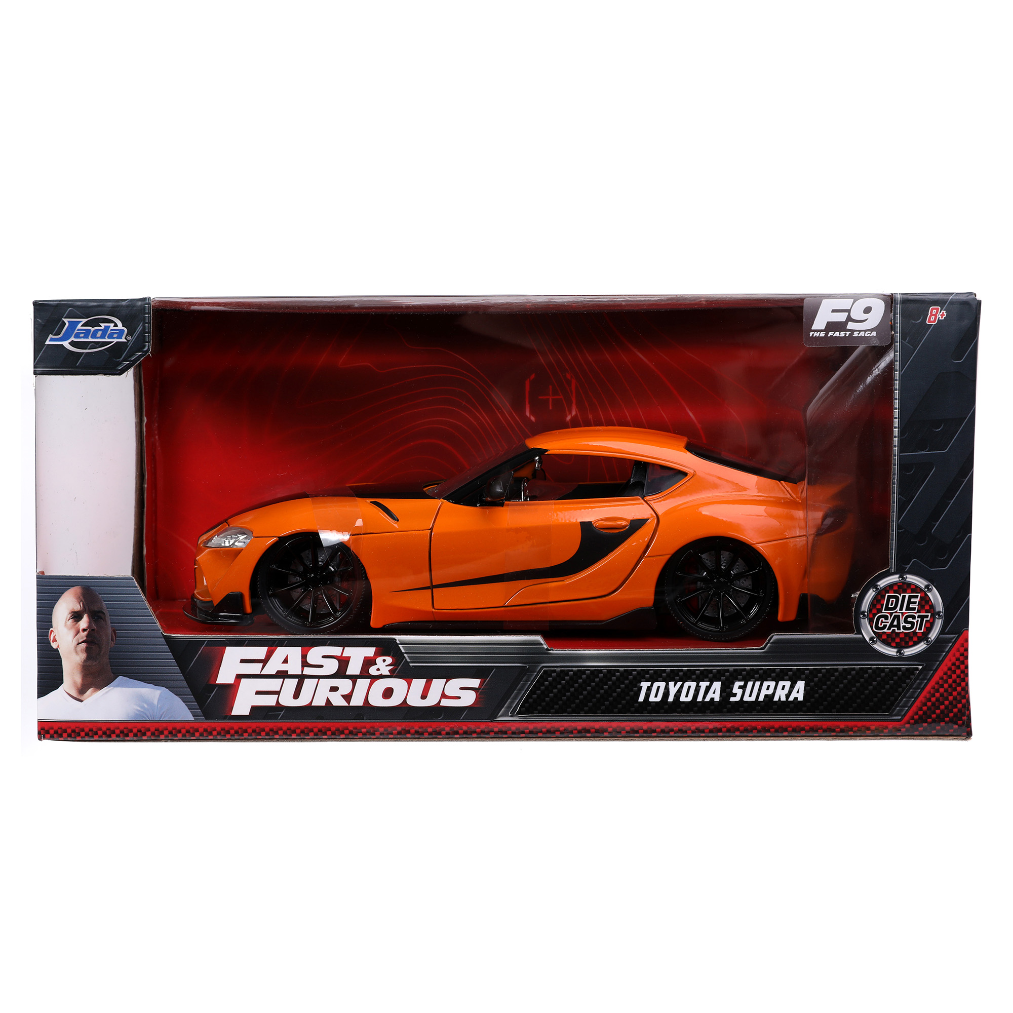 Машина Fast and Furious 1:24 Toyota GR Supra 2020 Оранжевая 32097 купить по  цене 99 ₽ в интернет-магазине Детский мир