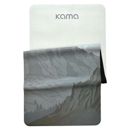 Коврик для йоги kama Каучук, микрофибра 0,6 см