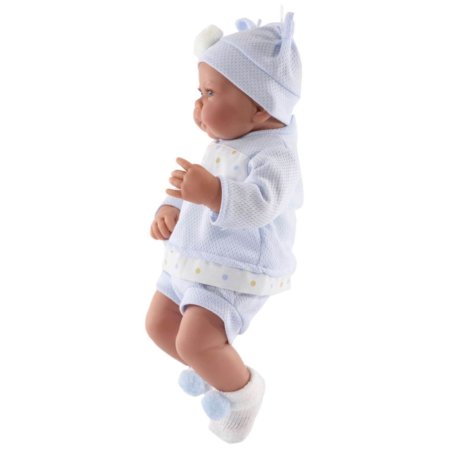 Кукла младенец Antonio Juan Реборн Дольче в голубом 40 см мягконабивная 3391B - фото 5