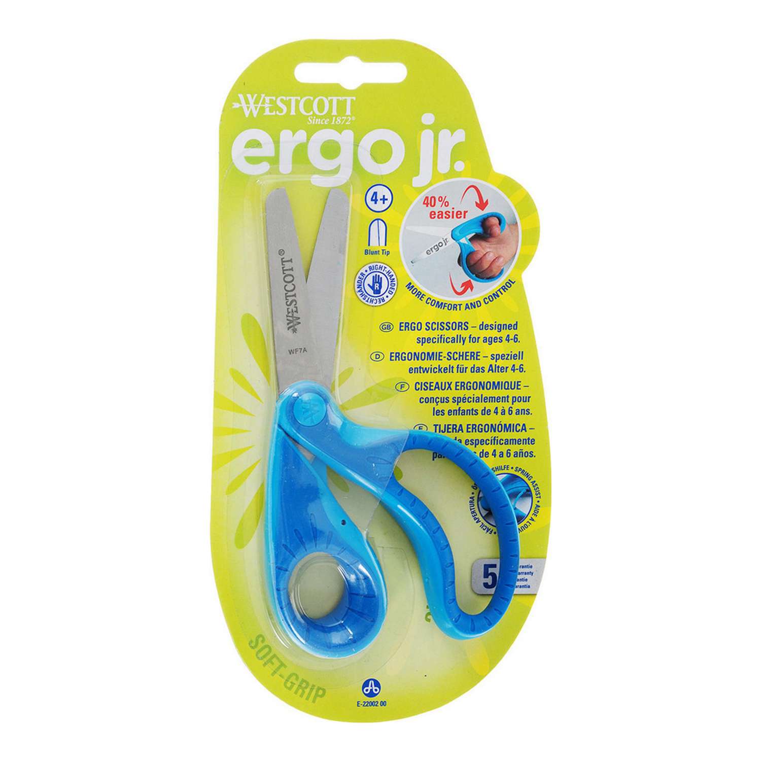 Westcott Scissors, Ergo Jr., Blunt Tip