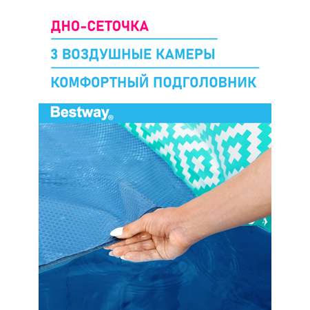 Шезлонг для отдыха на воде Bestway Плюшевый гамак 145х87см