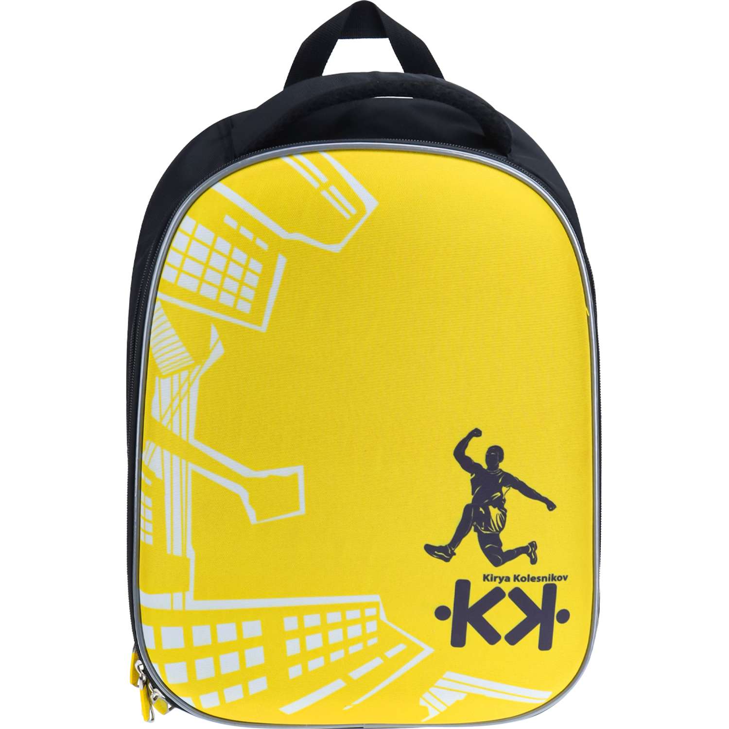 Школьный формованный ранец Проф-Пресс Паркур цвет желтый размер 38х23х20 см - фото 1