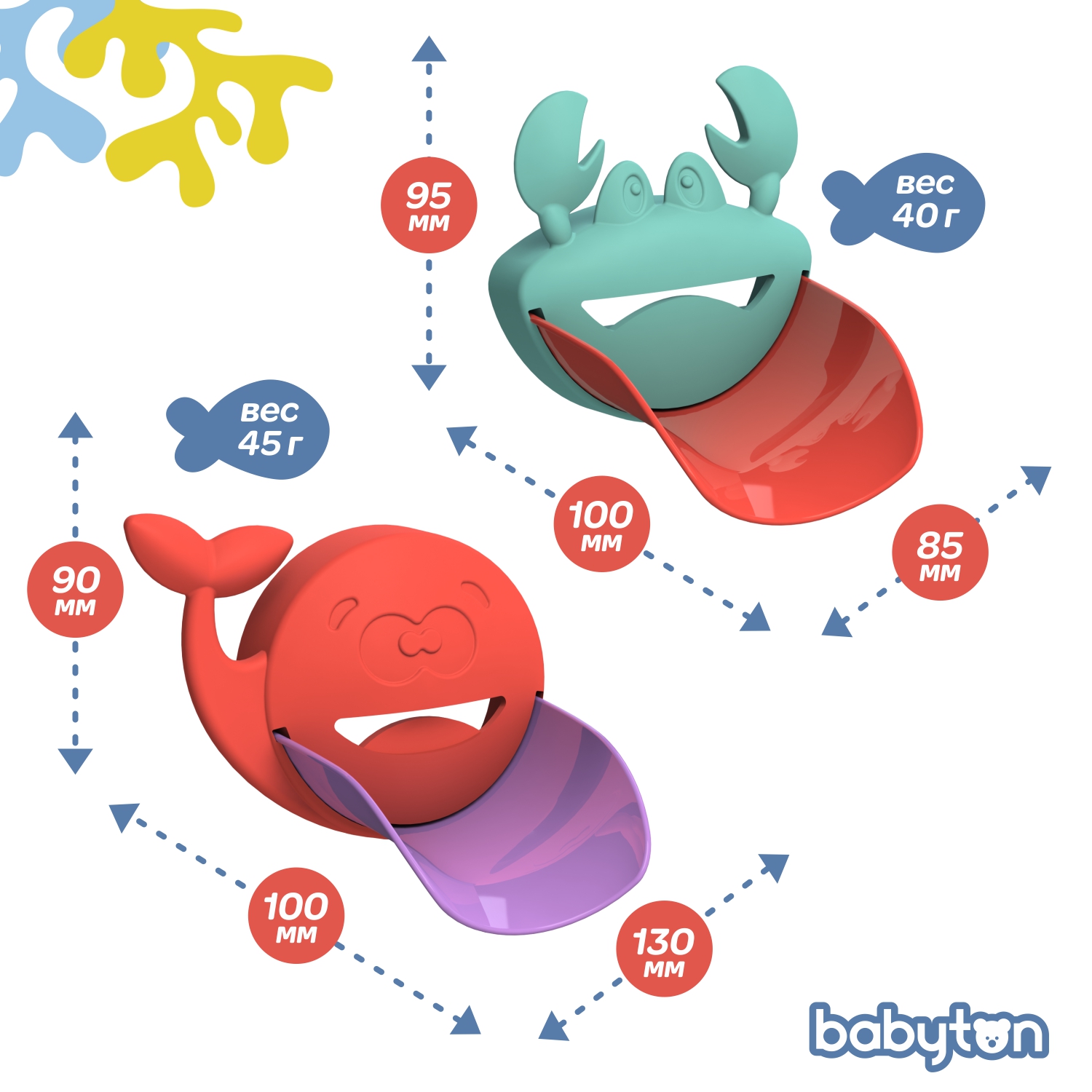 Насадка на кран для воды Babyton Бирюзовый-Красный 2шт T0304100+T0334200 - фото 6