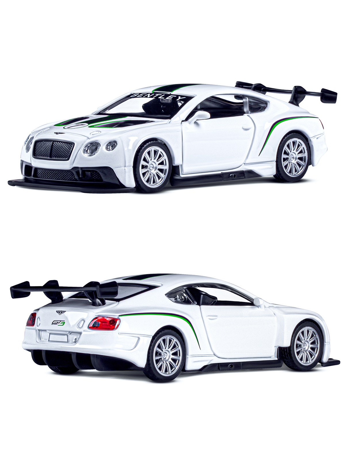 Автомобиль АВТОпанорама Bentley 1:43 белый JB1200135 - фото 5