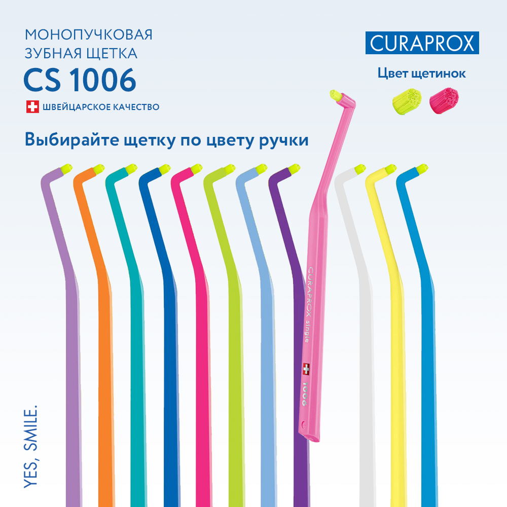 Зубная щетка Curaprox single 6мм синяя - фото 9