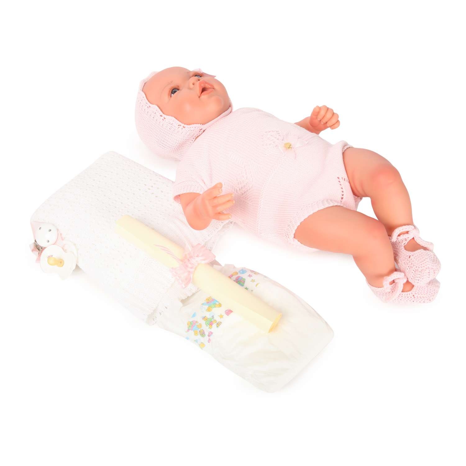 Пупс MARINA & PAU новорожденный в розовом боди 3040 3040 - фото 1
