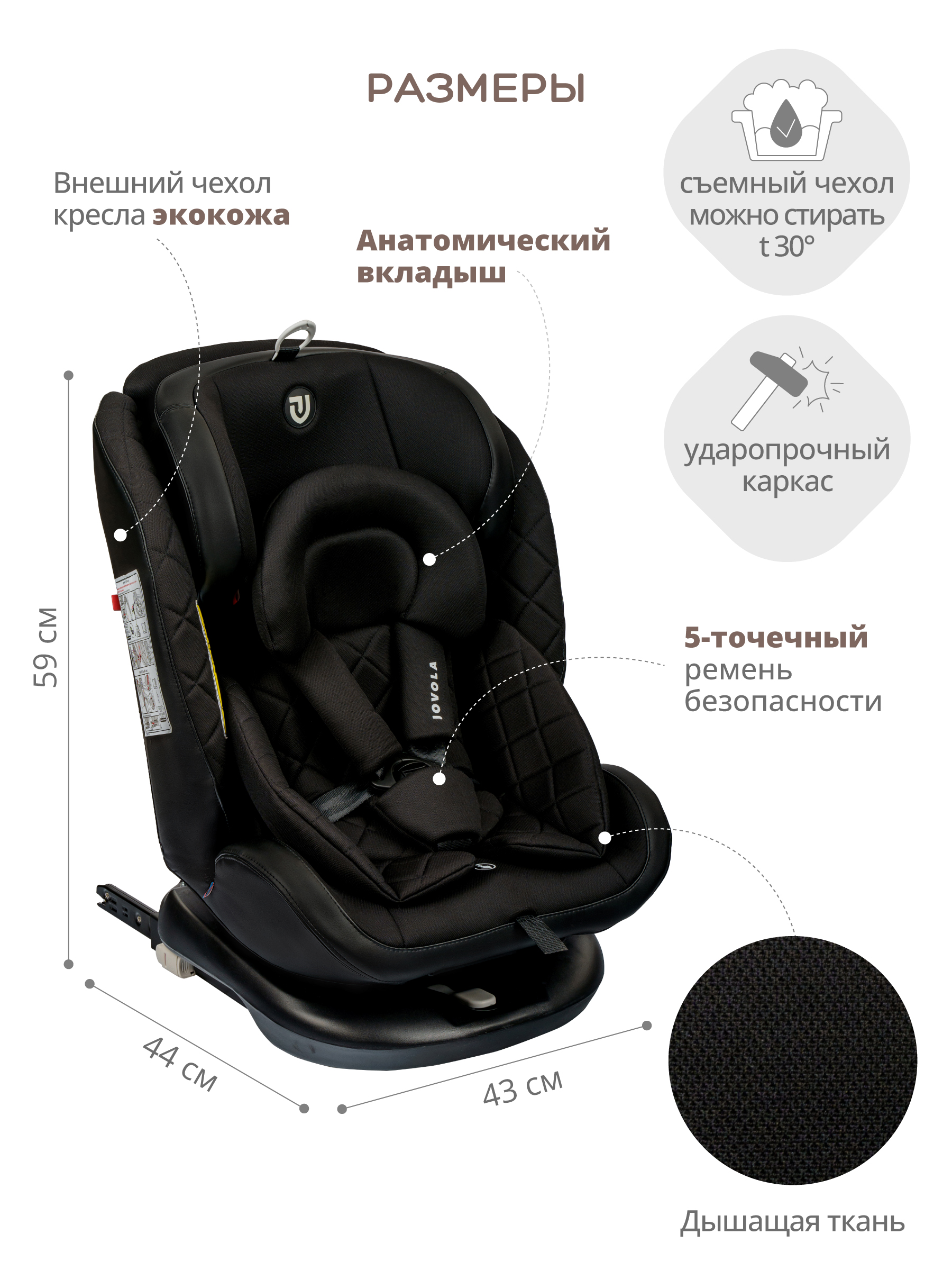 Автокресло Indigo Fuller Isofix 0+/1/2/3 (0-36 кг) - фото 5