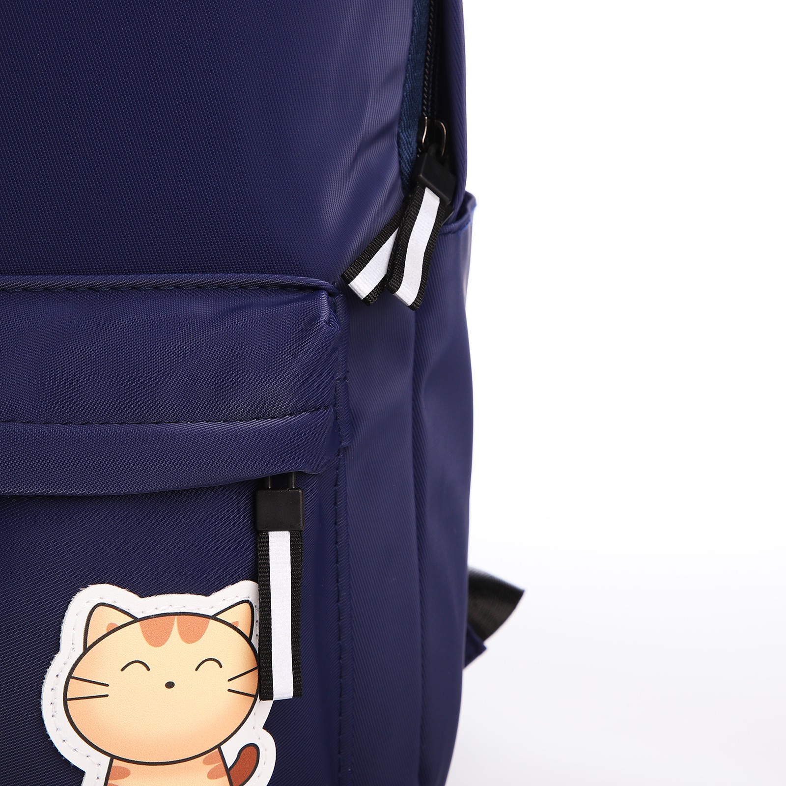 Рюкзак молодёжный NAZAMOK из текстиля на молнии 4 кармана цвет синий - фото 5